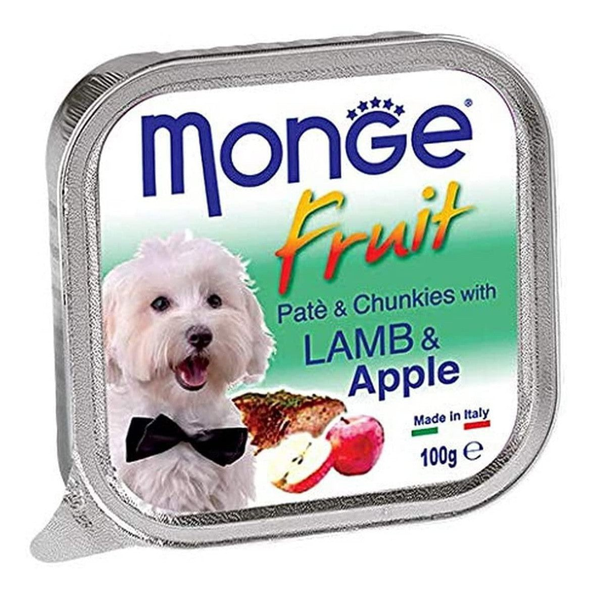 Monge Fruit Agnello e Mela 100gr Alimento umido per Cani Monge Fruit Agnello e Mela 100gr Alimento umido per Cani